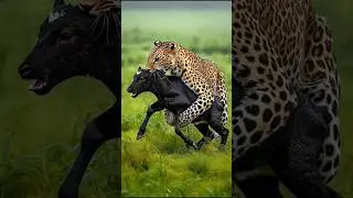 rescue cow baby from leopard #animal #cow  #leopard