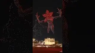 Stranger Things Takes Over Las Vegas! 🛸🔥 #shorts #strangerthings #tech