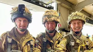Parachute jump into Heeswijk Castle  - Arnhem 80th Anniversary
