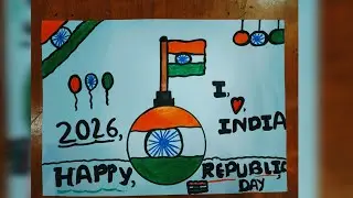 Indian Flag Drawing 🇮🇳 | 26 January Republic Day 2026 Special | Step by Step Easy Drawing