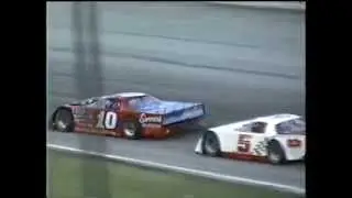 Stock Car Crash - 2000 Glass City 200 - Jay Sommers crashes while leading late