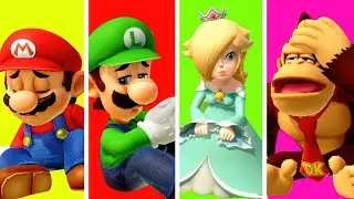 Super Mario Party - All Character Win and Lose