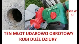 PARKSIDE Młotowiertarka 1500 W PBH 1500 F6 & 5 J wymiata bez trudu