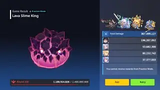 Guardian Tales Raid - Orca - Yun - Wakamo - Eunha vs Slime (367,5/424 F)