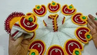 बनाएं लड्डू गोपाल जी का दीपक वाला मुकुट/पगड़ी How to make woollen pagdi for 5,6,7 no. Thakur ji