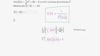 Evaluando la derivada de la función inversa | Cálculo | Khan Academy en Español