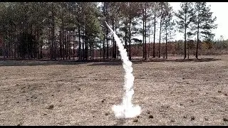 Rocket glider prototype catches on fire in flight!
