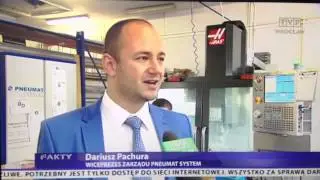 Wmurowanie kamienia węgielnego pod siedzibę Pneumat System - fragment wiadomości TVP INFO WROCŁAW