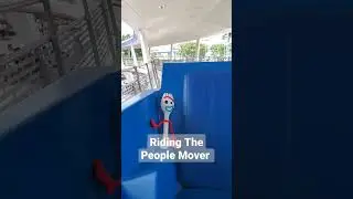 Can Forky Ride the People Mover? 🤣 #disneyworld #peoplemover