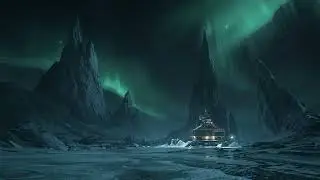 Frozen Outpost Aurora ❄️ 2 Hour Alien Ice Ambience  Extreme Isolation Soundscape  Cinematic Sci Fi