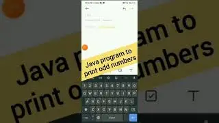 Java program to print odd numbers|odd number e#odd #even #java #programming