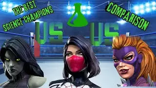 Silk Vs Titania Vs Deathless She Hulk | Comparison Of Best Science Champions | Mcoc