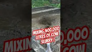 Mixing 400,000 litres of cow slurry ! #farming #farmequipment #slurry