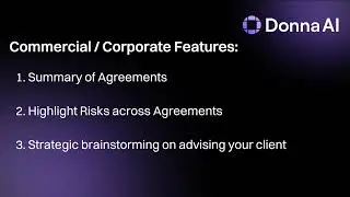 Strategic commercial agreements review with Donna AI