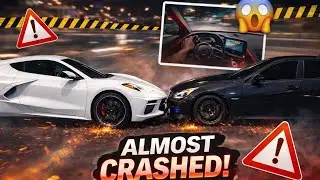 Два Infiniti G37 мчатся по шоссе, устраивая беспорядочную езду | Я чуть не разбил Corvette C8 😱