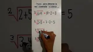 truco MATEM&Aacute;TICO  RADICALES #matem&aacute;tica