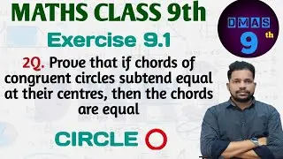 prove that if chords of congruent circles subtend equal at their centres, then the chords are equal