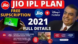 Jio IPL 2021 Plan Full Details , Jio IPL2021 Hotstar Subscription Plan Full Details