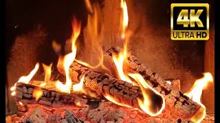 🔥Fireplace 4K. Cozy Fireplace Sounds. Relaxing Fireplace with Burning Logs & Fire Sounds