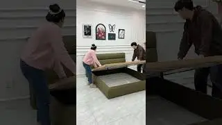 The young couple assembled a double bed, and it looks really impressive in their home after assembly