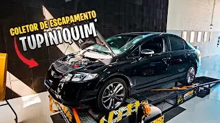 Coletor 4x2x1 NACIONAL no Civic Si funciona? Testamos no dinamômetro.
