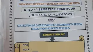 Course: 1.4.10 ( CREATING AN INCLUSIVE SCHOOL) #wbuttepa #4thsemester #b.ed. #practicum
