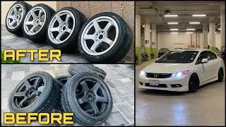 RIMS NEW COLOR 😍|| PROFESSIONALLY PAINTING RIMS AT HOME