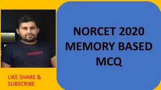 NORCET 2020 Memory based MCQ,Part 2