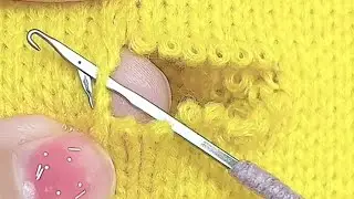 How to Easily Repair a Hole in a Sweater with Two Broken Yarns at Home