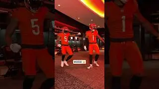 Movin&rsquo; and groovin&rsquo; 😁 #teehiggins #jamarrchase #joeburrow #nfl #bengals