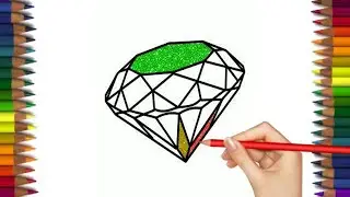 HOW TO DRAW A DIAMOND STEP BY STEP : EASY DRAWING TUTORIAL