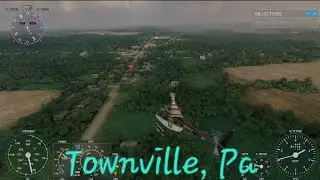Townville, PA Flyover Microsoft flight simulator
