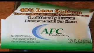 Kikkoman & AFC Franchise Corp Traditionally-Brewed Premium Less Sodium Sushi Soy Sauce Review