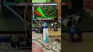 Radar System using Arduino Uno with ultrasonic sensor 😱😱 #sonarsystems #radar #arduinoproject
