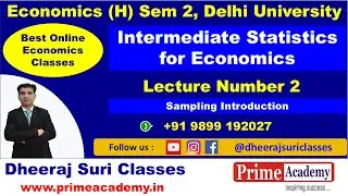 Sampling Lecture 2, Intermediate Statistics for Economics, Economics (H) Semester II