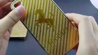 Gold iPhone 4S Back Cover Cases for Ferrari Fans