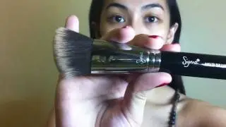 My Face Routine Using Sigma F84 Angled Top Kabuki Brush