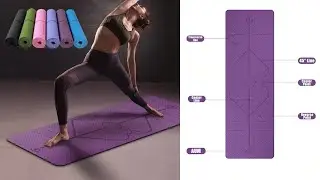 Yoga Mat with Position Line