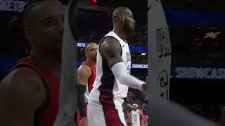 LeBron James & Dillon Brooks get into it early 👀 #LebronJames #USA #Basketball #Lakers #DillonBrooks