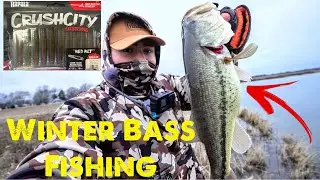 I FORGOT my FISHING STUFF and still CAUGHT a Big Ohio Bass!? (Winter Bass Fishing)