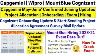 Cognizant Onboarding & Project Allocation Survey Mail~ Capgemini Final Joining~ Wipro Step+ Pattern