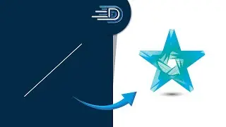 Outline Star Logo  || Creative star logo design  || Adobe Illustrator Tutorial