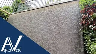 Contemporary AquaVeil&reg; Water Wall with Plant Living Walls