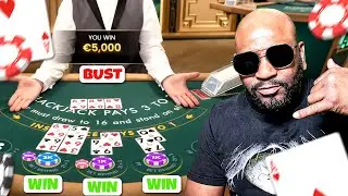 J'ai tent&eacute; une grosse session de BLACKJACK... sans trop savoir jouer &spades;️ (+ 5000&euro; de BENEF) 💰