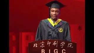 Wow, a wonderful speech about his study life in Beijing Institute of Graphic Communication of China!