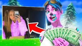 I hired a Gamer Girl to play Fortnite with me.. (she has Pink Ghoul Trooper)