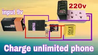 9 voltage to 220V.AC /Charge Unlimited phone