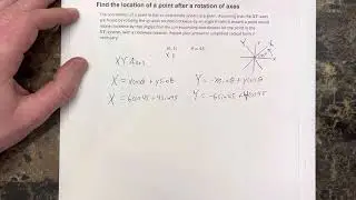 Find the location of a point after a rotation of axes