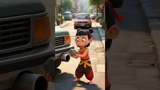 Nezha Masukin Batu Ke Dalam Kenalpot Mobil! #shorts #animasi #kartun