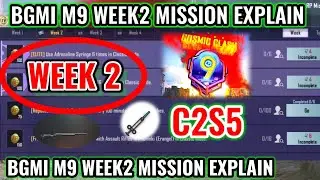 BGMI SEASON C2S5 M9 WEEK 2 MISSION EXPLAIN 🎧 PUBG MOBILE RP MISSION || BGMI C2S5 MISSION EXPLAIN 🎧